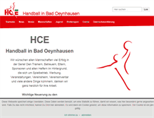 Tablet Screenshot of hce-bad-oeynhausen.de